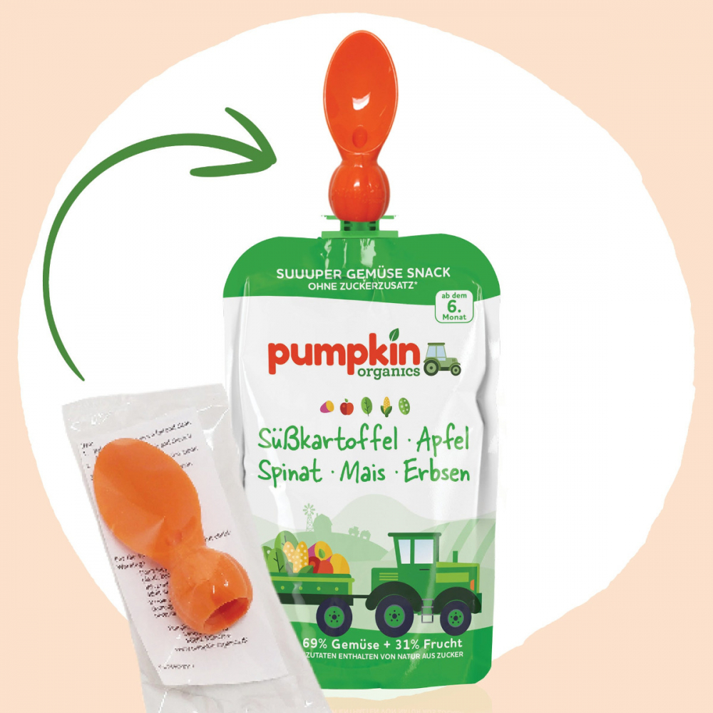 Lingurita Pouch Pumpkin Organics | Hranire Confortabila - imagine 2
