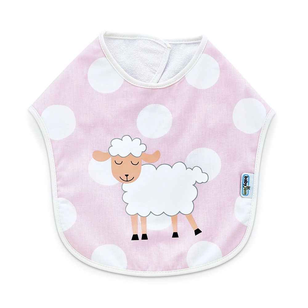 Baveta Bumbac Dots Pink Lamb | Babyjem