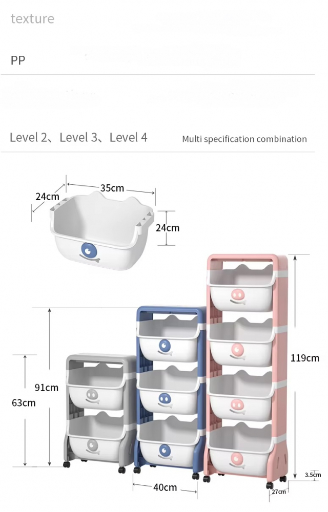 Little Mom Piggy Blue - Organizator 2 nivele - imagine 9