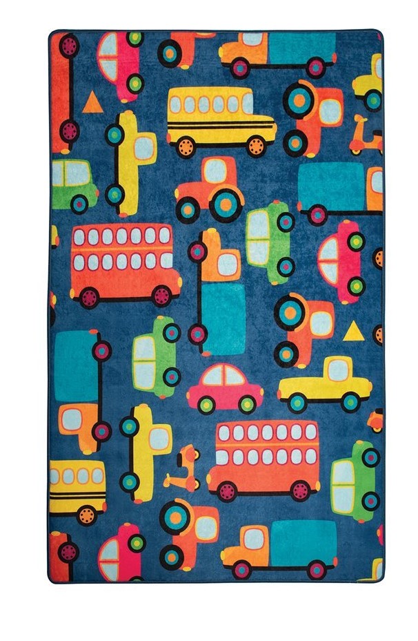Covor Antiderapant Kids Cars Blue Chilai Home - imagine 4
