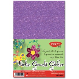 Hartie Gumata Glitter A4 - 10 Foi Colorate