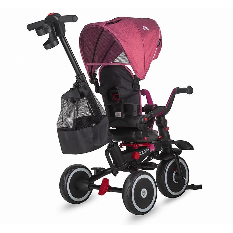 Tricicleta Coccolle Vispo Magenta | Multifuncțională Pliabilă - imagine 8