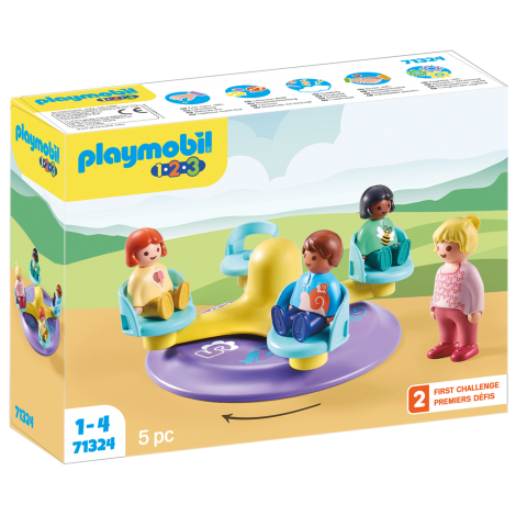 Playmobil 1.2.3 Carusel cu Numere - Jucărie Educativă