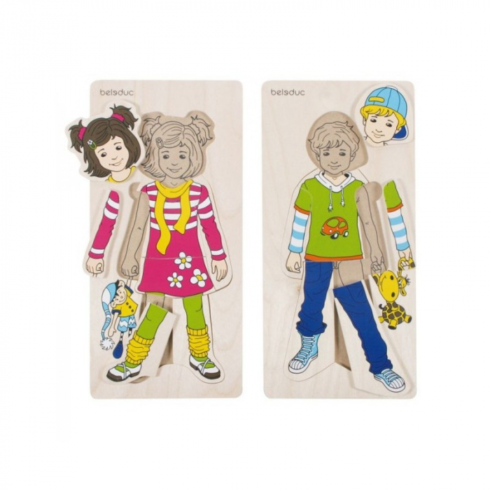Puzzle Lemn Imbracam Copiii Beleduc | Educativ