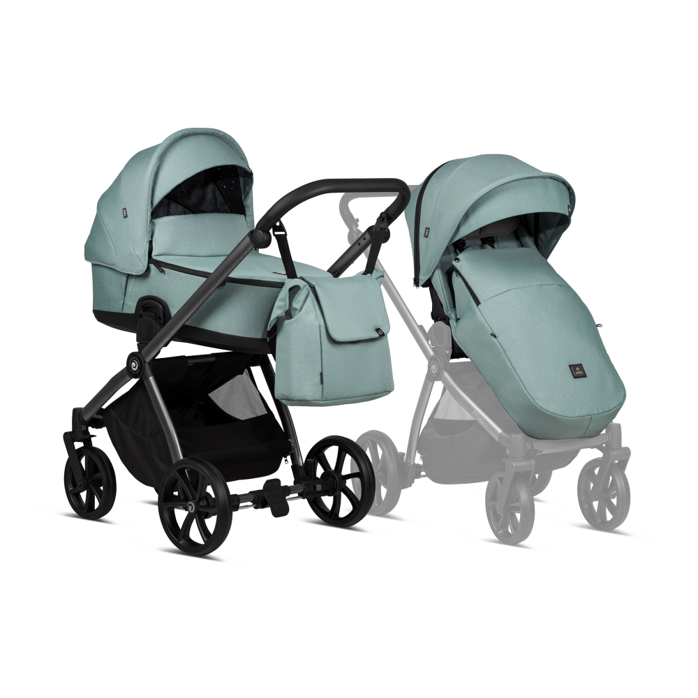 Carucior 2in1 Tutis Mio 3+ Turquoise Premium - imagine 5