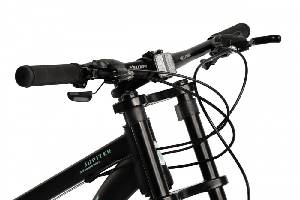 Velors Fat Bike MTB Full Suspension Negru-Turcoaz - imagine 4