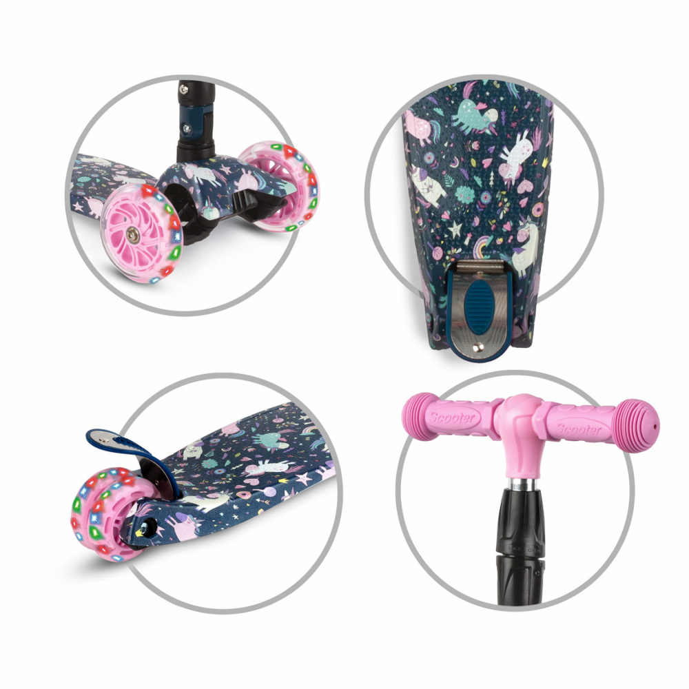 Trotineta Kidwell Vento Magic Pliabilă cu LED - imagine 3