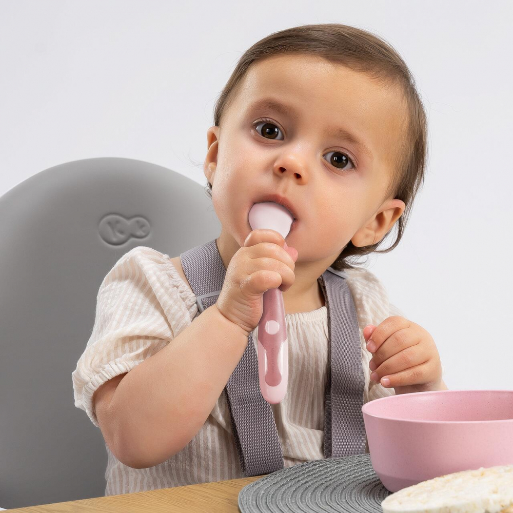 Tacămuri Flexibile Reer Roz, 6+ Luni - imagine 7