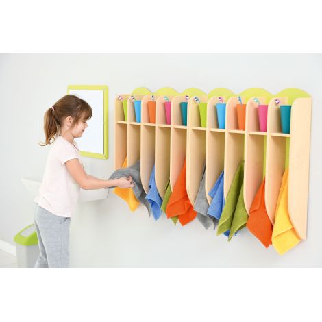 Cuier baie Moje Bambino, 5 carlige, Verde - imagine 2