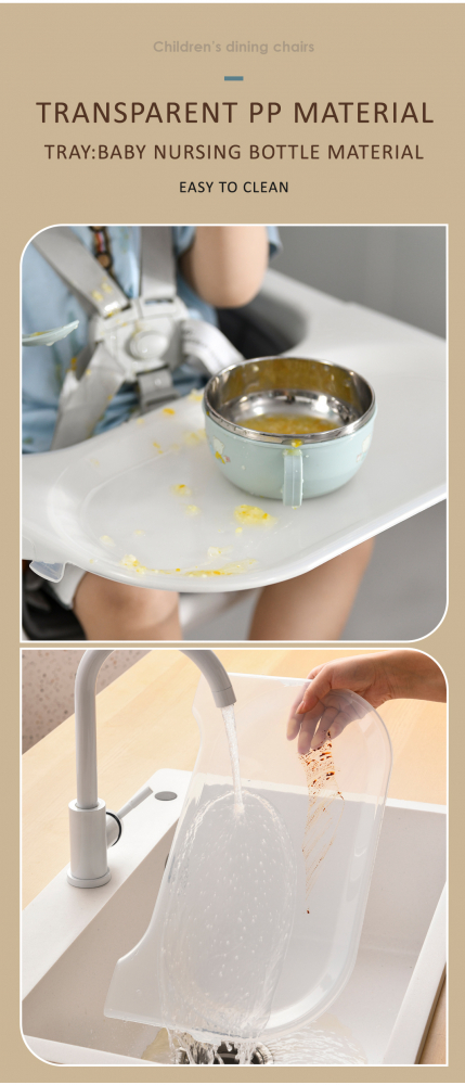 Scaun de masa Little Mom Wooden Gray 2in1 - imagine 10