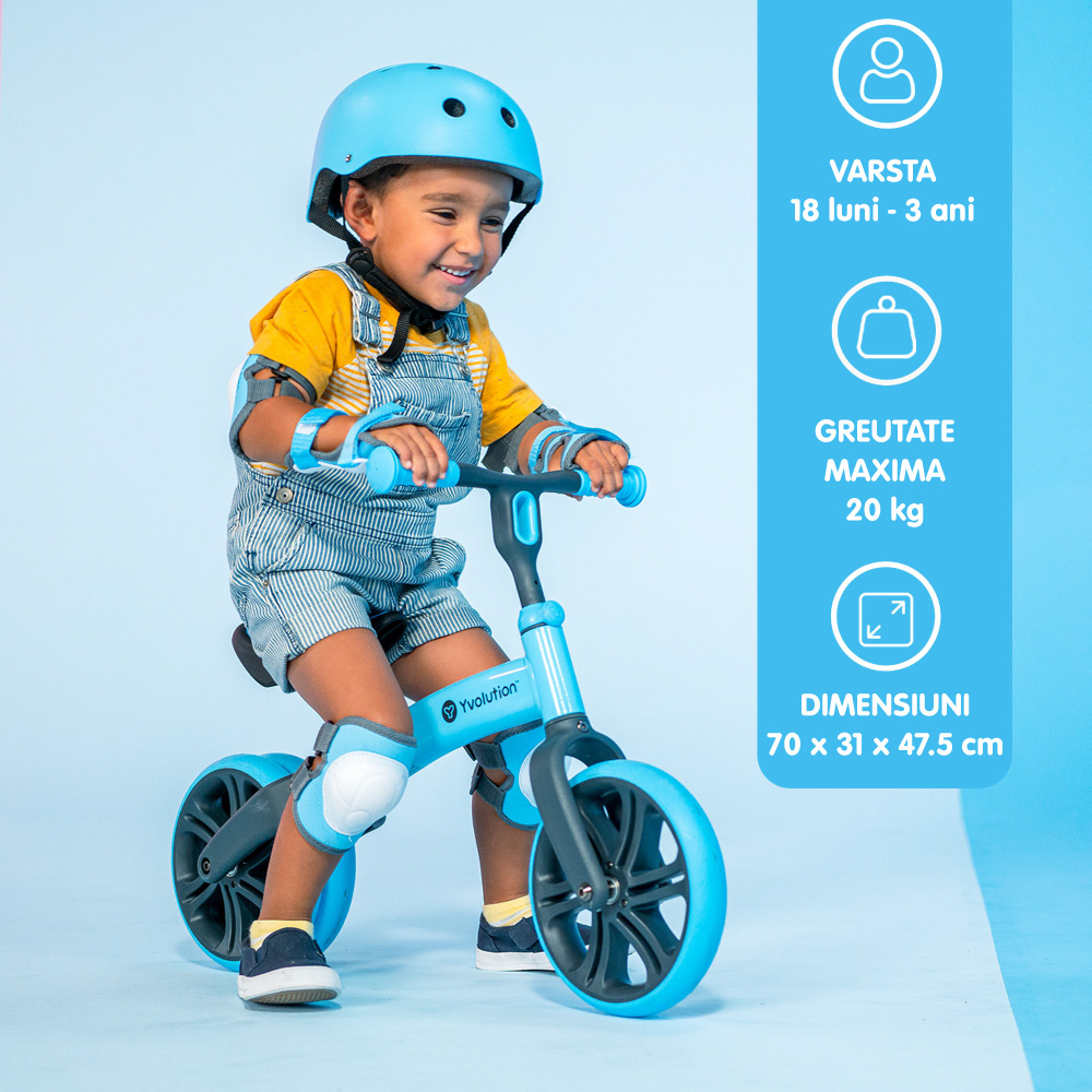 Bicicleta fara pedale Yvolution Y Velo Junior Blue - imagine 4
