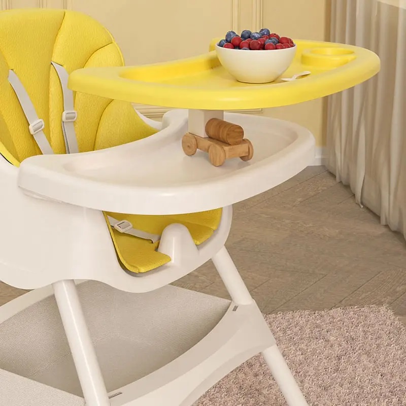 Scaun de Masa 2 in 1 Little Mom Beige - imagine 4