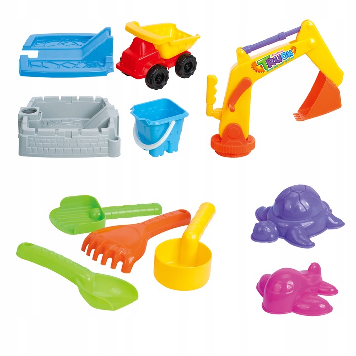 Matadi Sandbox 2in1 Excavator & Camion Jucărie Exterior