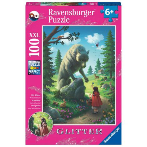Puzzle Glitter Scufița Roșie - Ravensburger 100 piese - imagine 3
