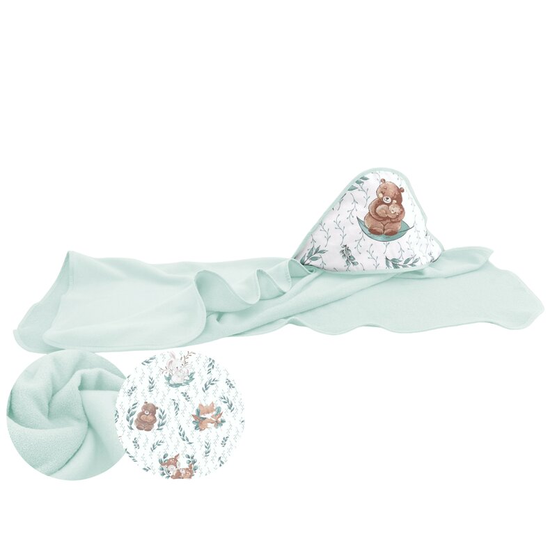 Prosop cu glugă MimiNu Lulu Natural | Bumbac Oeko Tex