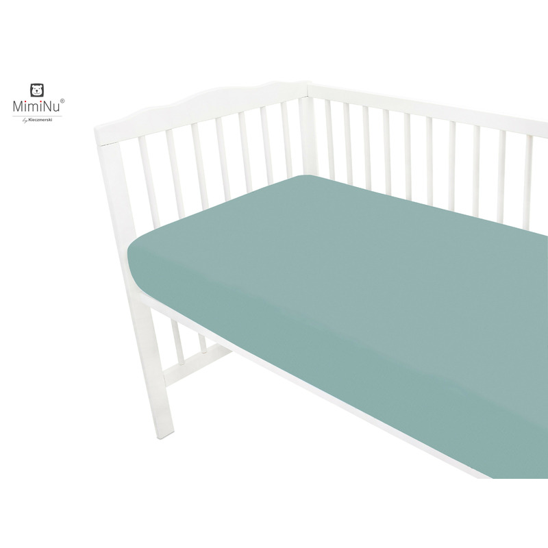 Cearceaf patut 90x40 cm Miminu Bumbac, Royal Nepal Green