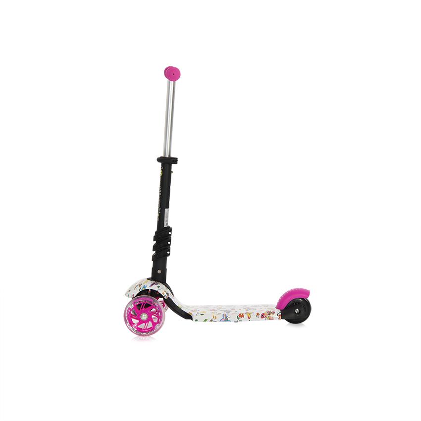 Trotineta Lorelli Pink Butterfly 3 Roți LED - imagine 9