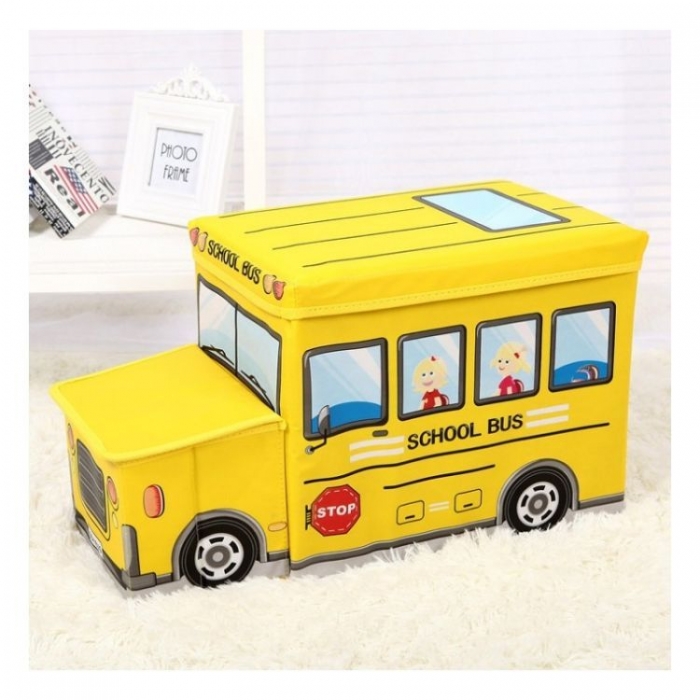Cos Depozitare Jucării Autobuz Ecotoys