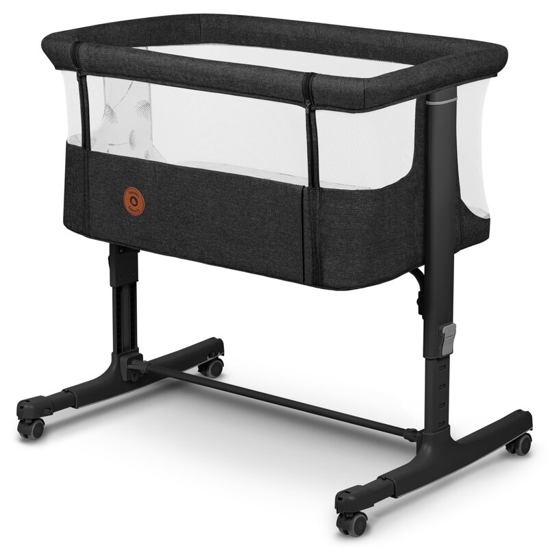 Pătuț Co-Sleeper 3 în 1 Lionelo Aurora, Gri Închis