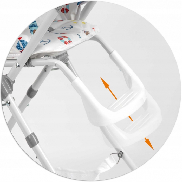 Scaun de masă Ricokids Eldo Alb/Albastru, Ergonomic - imagine 3