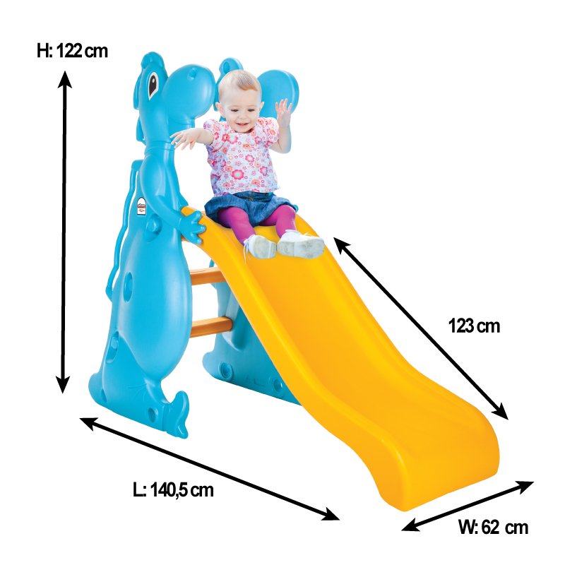 Tobogan Pilsan Dino Slide Blue - Distracție în Aer Liber