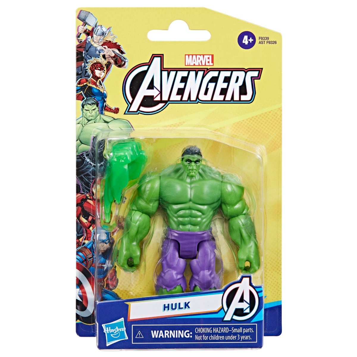 Figurina Marvel Hulk, 10 cm, Avengers Evergreen
