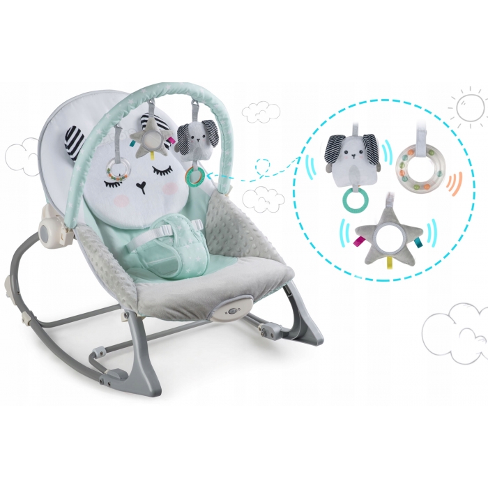 Balansoar Panda Ricokids cu vibrații și jucării - imagine 3