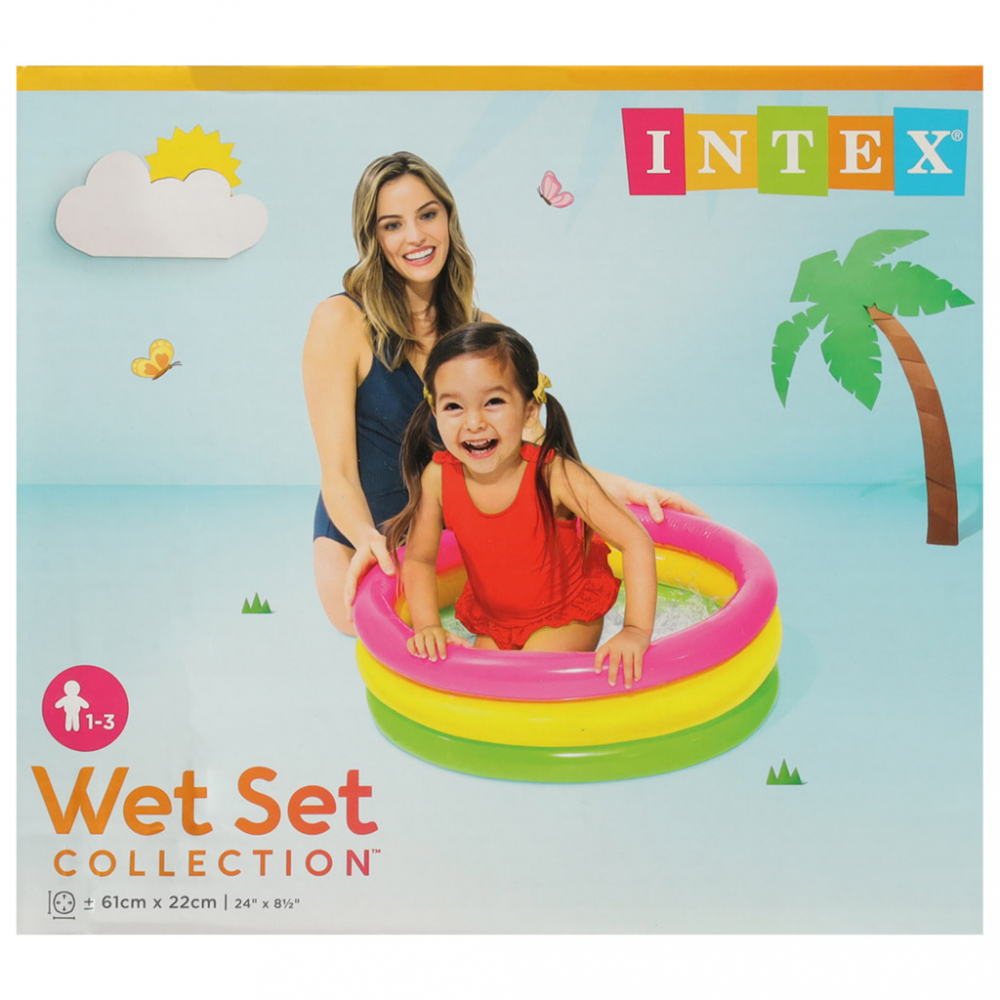 Piscina Gonflabila Intex Tricolor 61x22 cm Copii - imagine 2