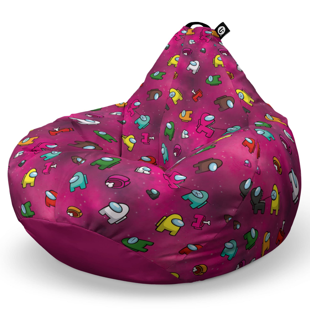 Fotoliu Puf Bean Bag Para L AmongUs Magenta | Updeco - imagine 6