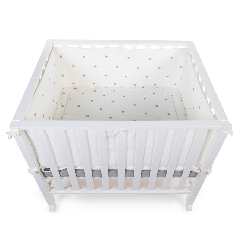 Protectie Patut Childhome Jerse Muselina Inimioare