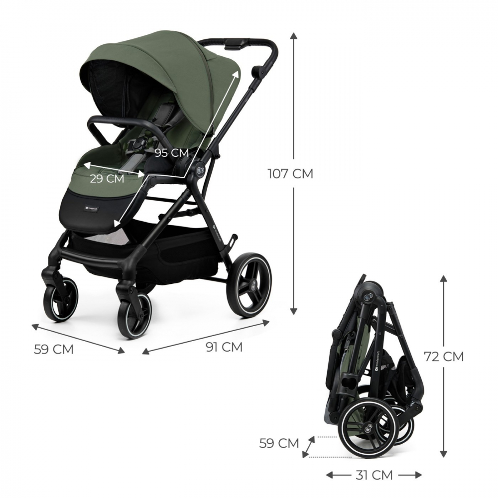 Kinderkraft Yoxi - Carucior Sport Green 27kg - imagine 5