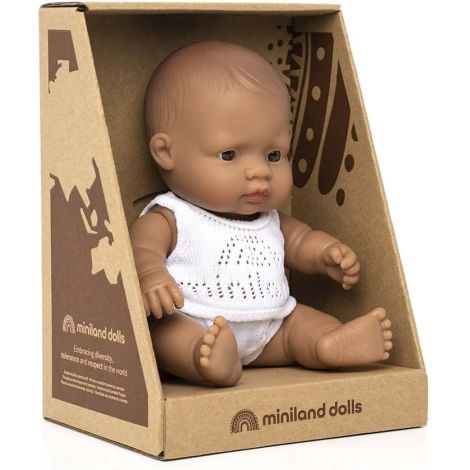 Păpușă Bebeluș Latinoamericană 21 cm Miniland - imagine 3