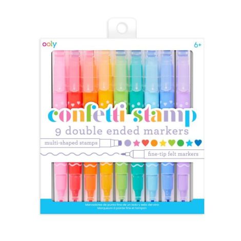 Ooly Carioci Confetti Stamp 9 buc - Duble Utilitate