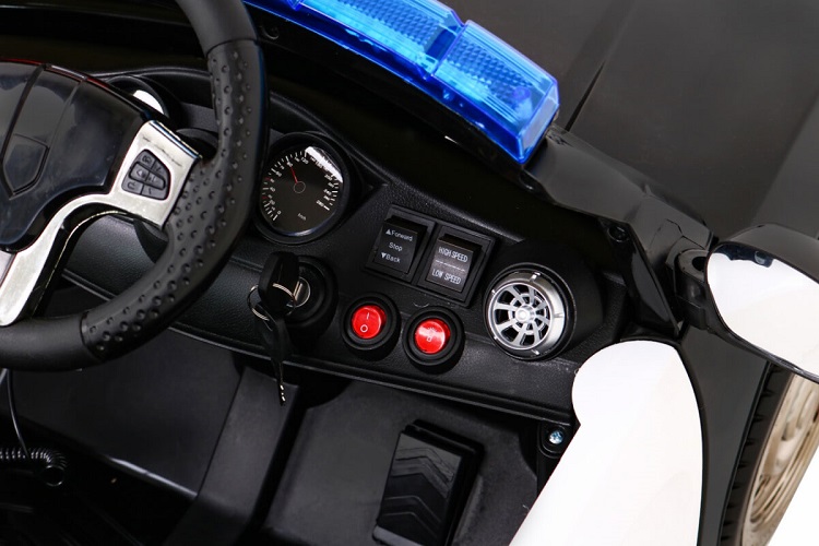 Mașinuță Electrică Poliție cu Megafon | Autokids - imagine 5