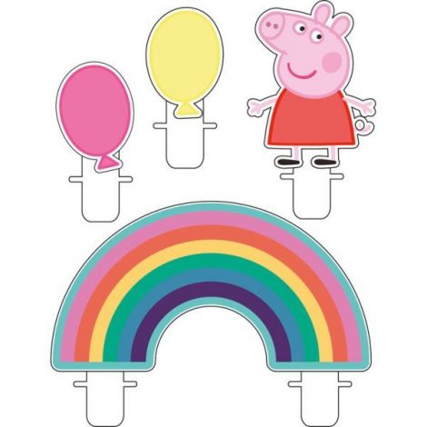 Lumanari Peppa Pig Amscan 4 buc | Decor Tort