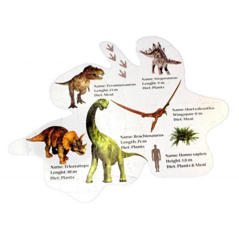 Puzzle Podea Dinozauri Barbo Toys 120 Piese - imagine 2