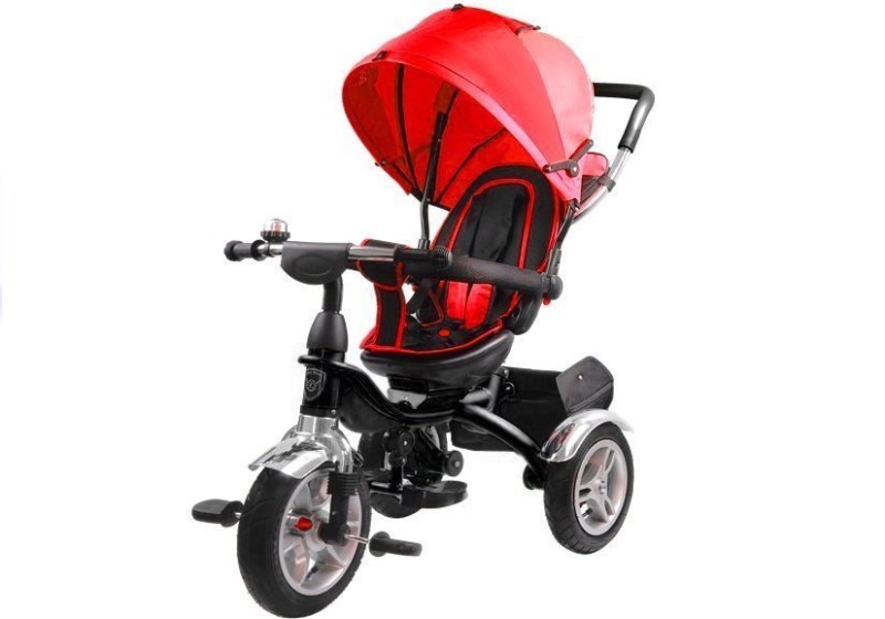 Tricicleta LeanToys Rosu 9luni-25kg Maner Reglabil - imagine 4