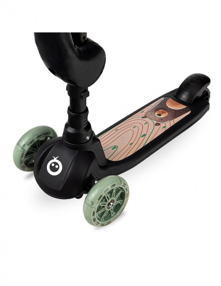 Trotineta 2in1 MoMi Kiuru Black, Pliabilă, 3 Ani+ - imagine 3