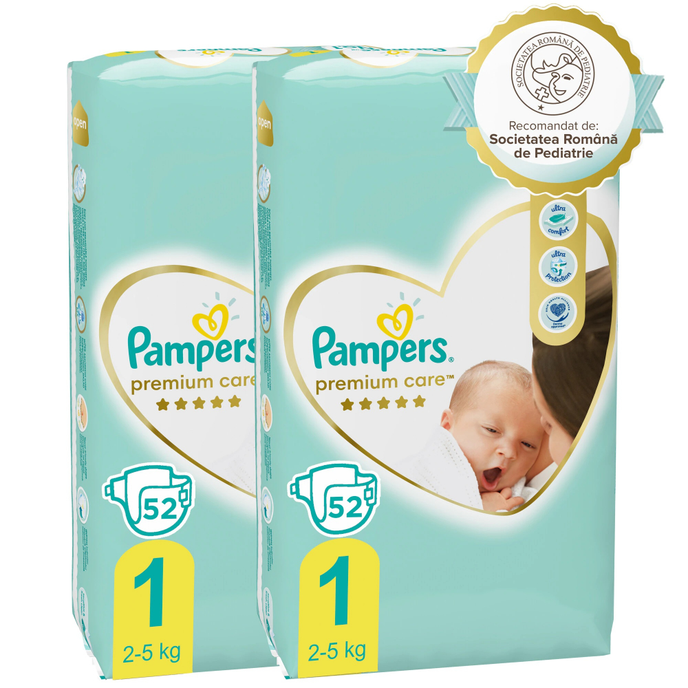 Pampers Premium Care 1, 104 buc, Fine ca mătasea - imagine 9