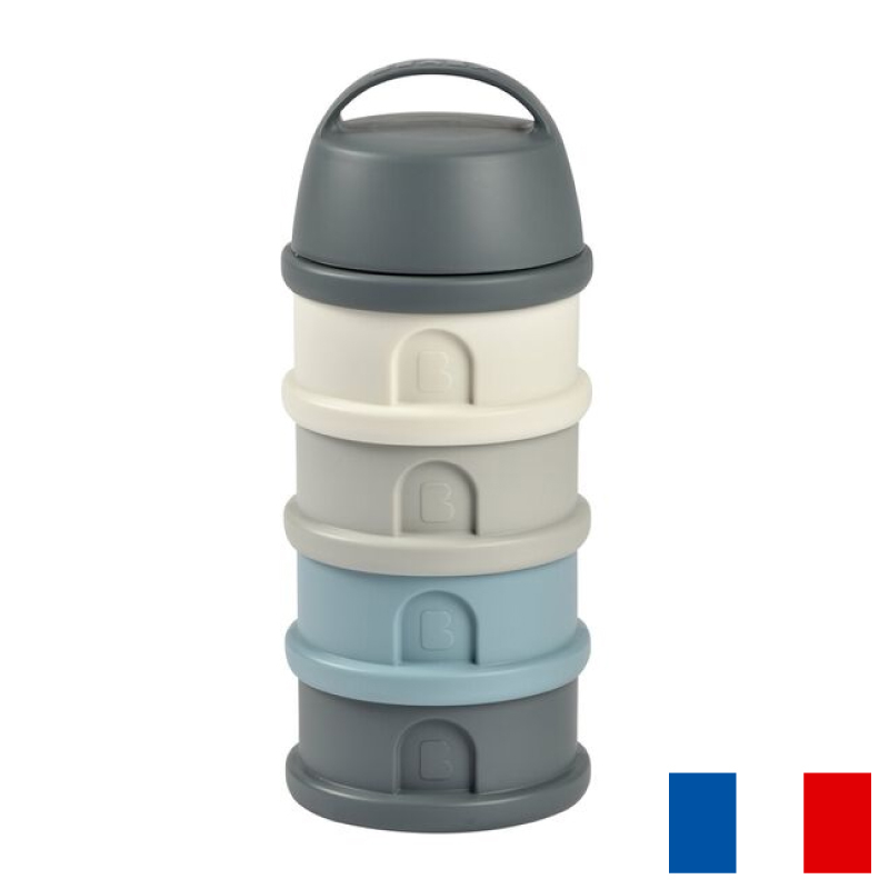 Recipient Lapte Praf Beaba 4 Compartimente Grey Blue