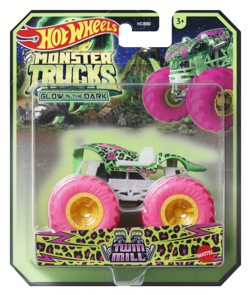 Hot Wheels Twin Mill - Strălucește în Întuneric
