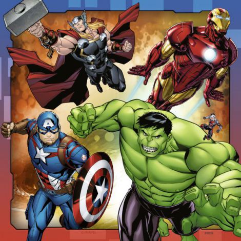 Puzzle Marvel Avengers 3x49 pcs Ravensburger - imagine 3