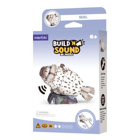 Mieredu Puzzle 3D Foca cu Sunete Reale