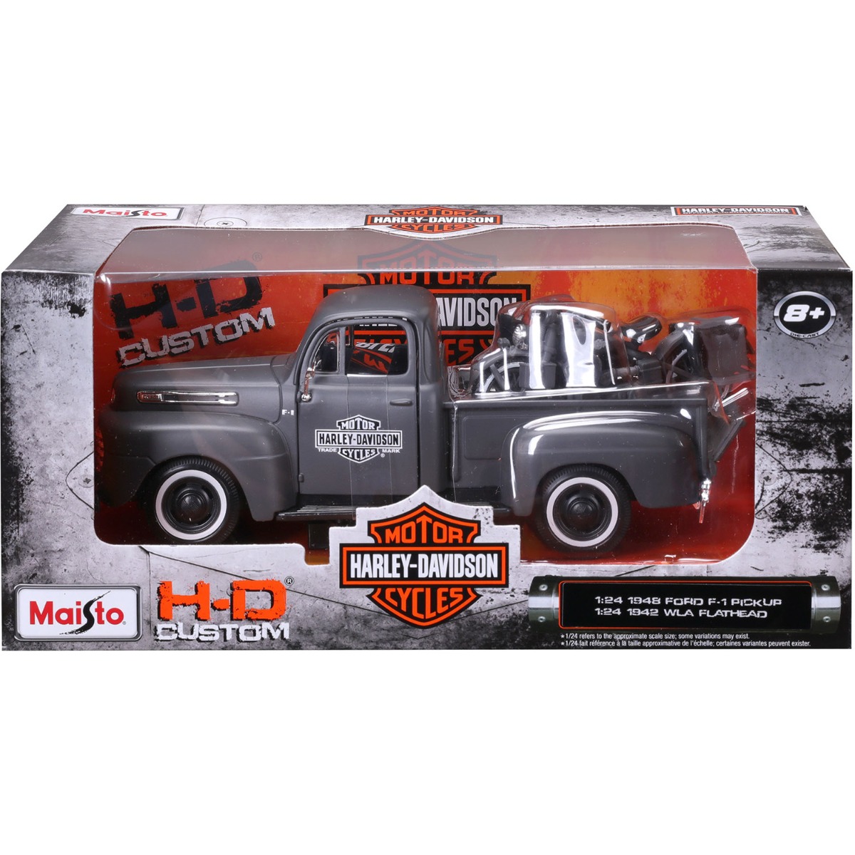 Set Maisto H-D Custom Ford F1 & WLA 1:24