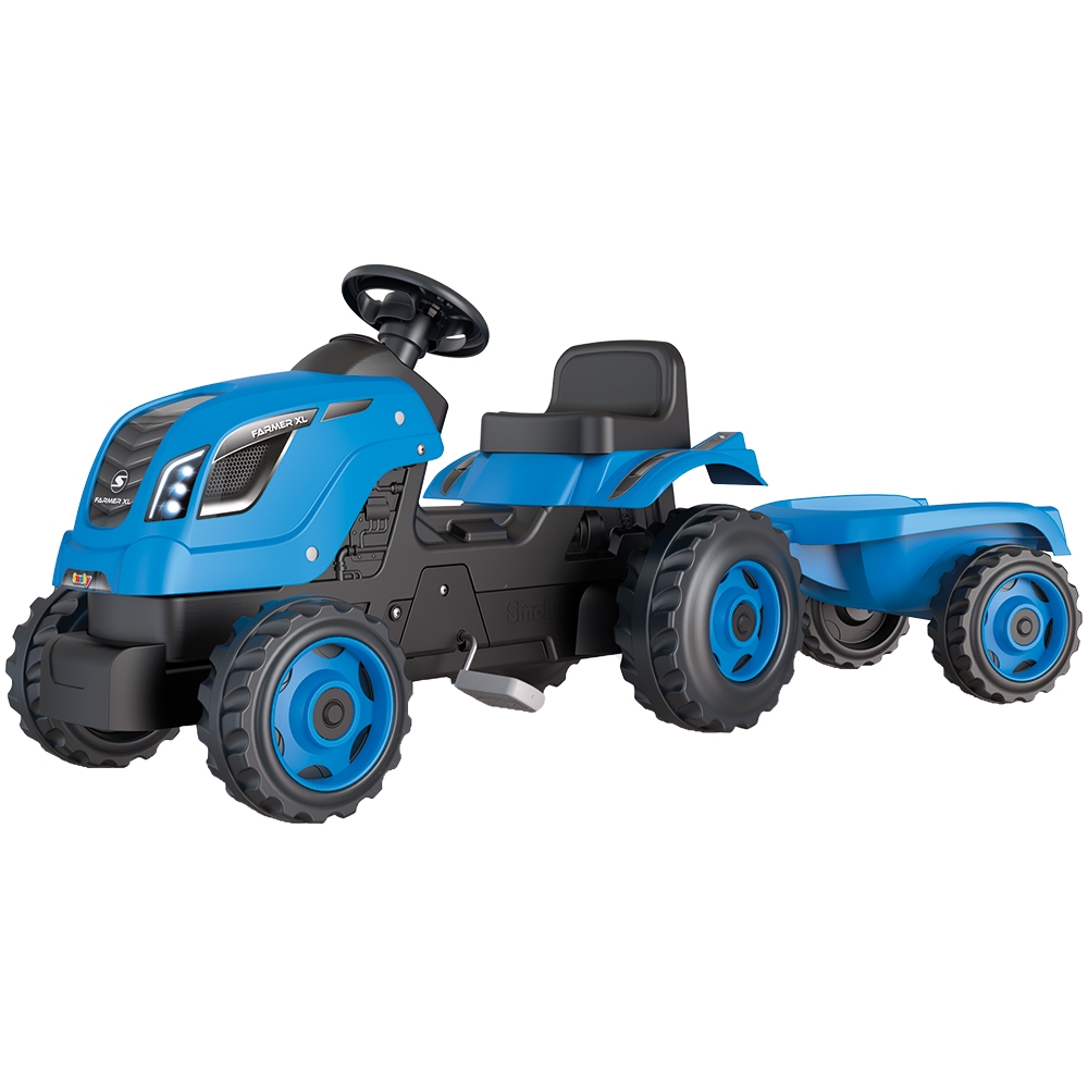 Tractor Smoby Farmer XL cu Remorcă Albastru - imagine 8