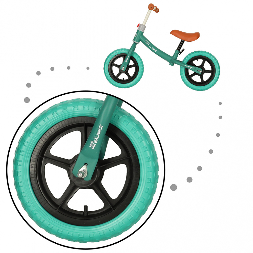 Bicicleta Echilibru Ikonka Turcoaz, 1.8 kg - imagine 3