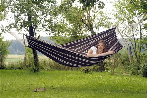Hamac Amazonas Brasilia Mocca cu Bară, 140 cm - imagine 2