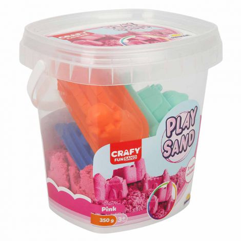 Nisip Kinetic Fun Sand 350g Roz + 3 Unelte Crafy - imagine 2