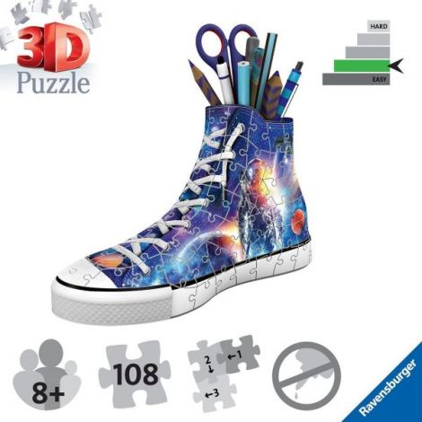 Puzzle 3D Sneaker Astronaut - Suport Pixuri Ravensburger - imagine 4