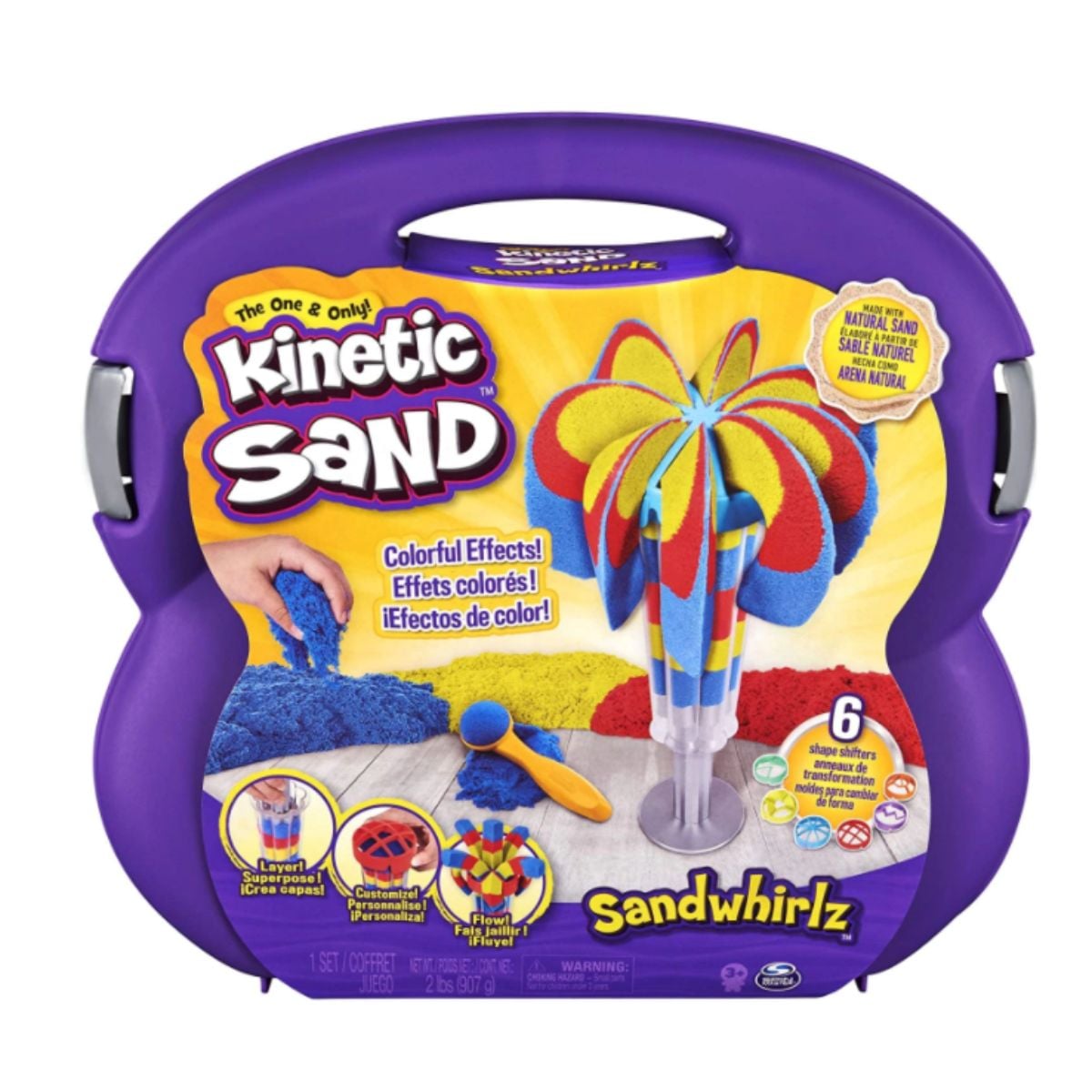 Set Kinetic Sand Fântână de Nisip | Joc Creativ Colorat